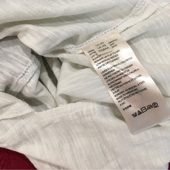 We The Free Spring Bound Crochet Knit Yoke Raglan Sleeve Tee Top XS - Picture 5 of 8